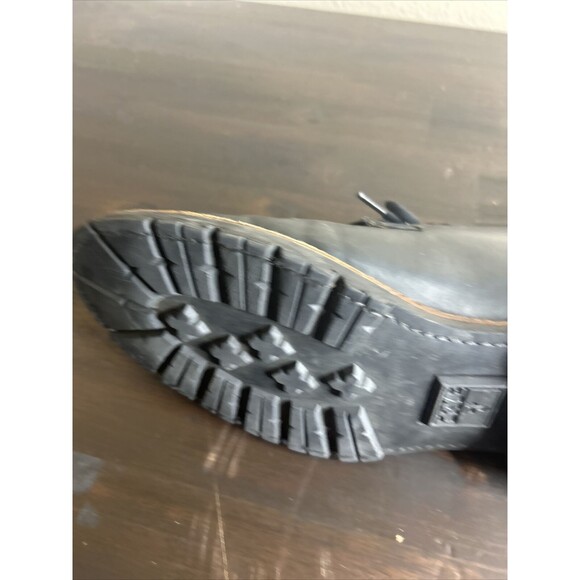 Frye Oxford Mens Black Leather Low Top Cap Toe Oxfords Shoes Lace up 8.5 - Picture 5 of 13